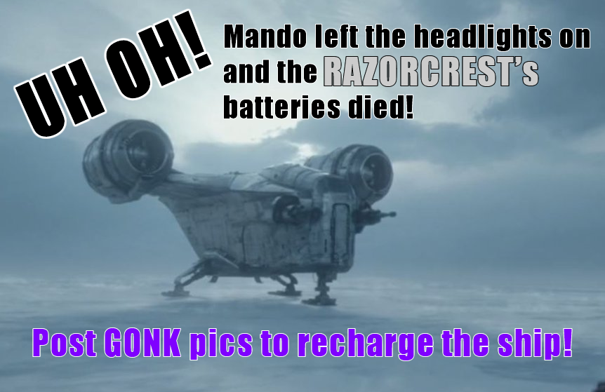 This meme is a humorous take on the Star Wars character Mando (also known as "The Mandalorian") and his ship, the Razorcrest. The image shows the ship crashing into a body of water, with the text "Mando left the Razorcrest and the batteries died" and "In 2-3 sentences, describe this meme for someone who cannot see it: The meme is a humorous take on a situation where someone's vehicle (in this case, Mando's ship) runs out of power, leading to a humorous and relatable situation.